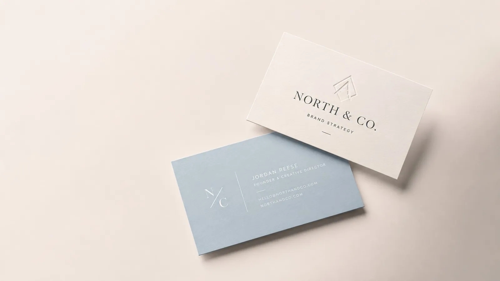 Minimal business card design support display