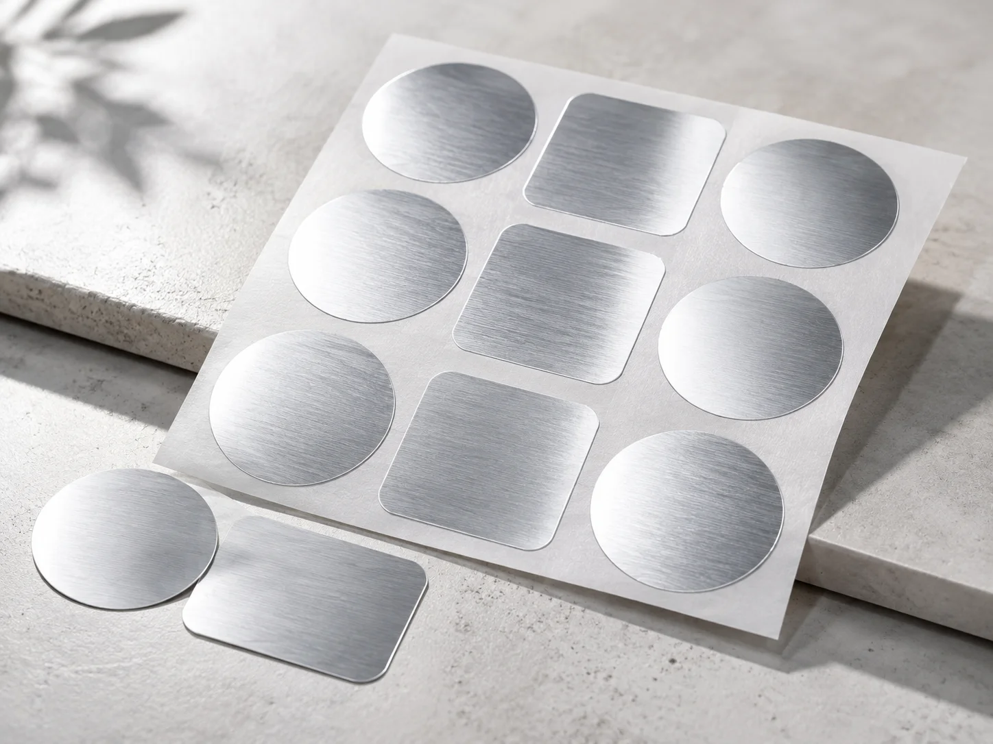Silver Metallic Stickers