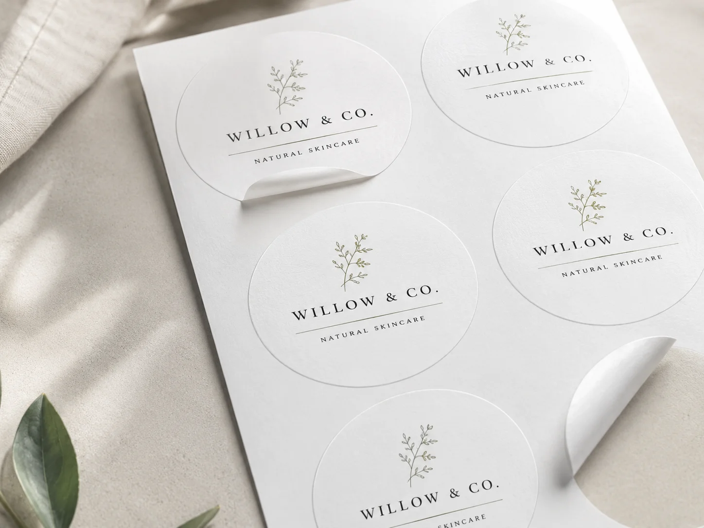 White Paper Stickers